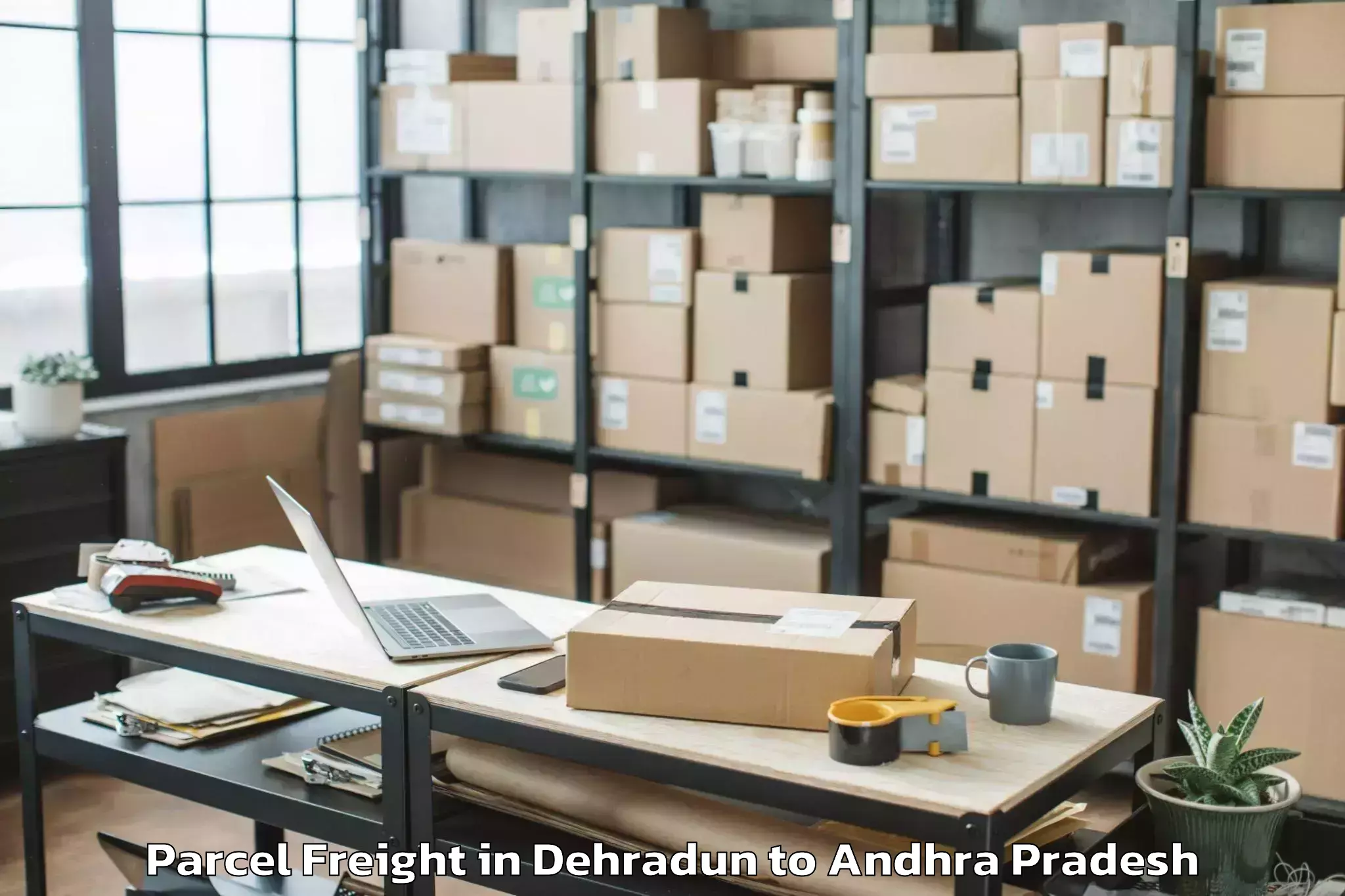 Book Dehradun to Cheepurupalle Parcel Freight Online